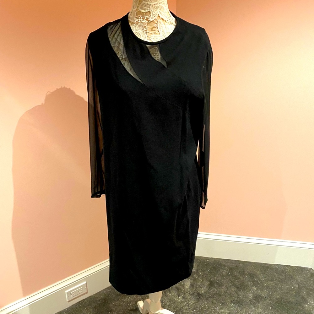 Vintage 90s Route cocktail dress sheer cutout